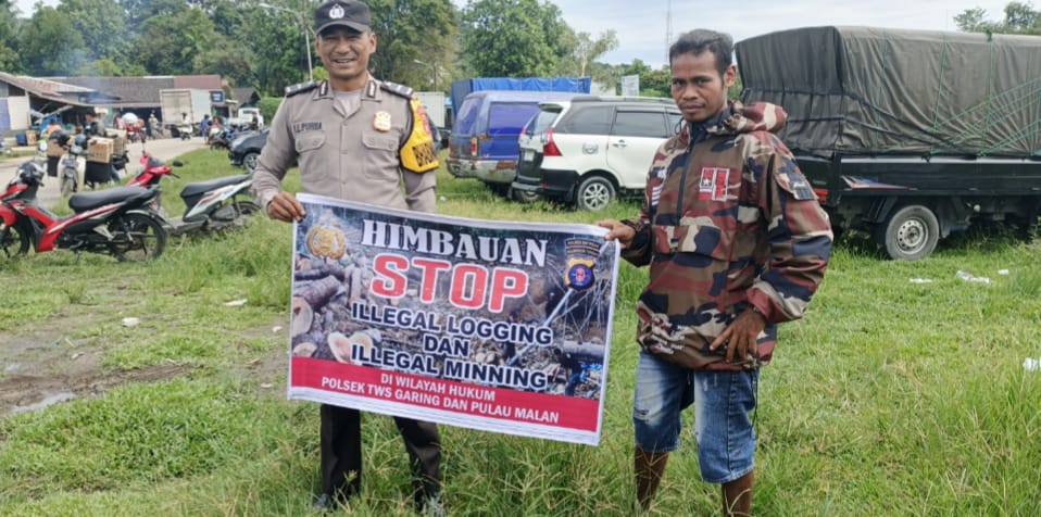 ‎Polsek Tws Garing dan Pulau Malan rutin sosialisasi larangan ilegal Meaning dan ilegal Logging.