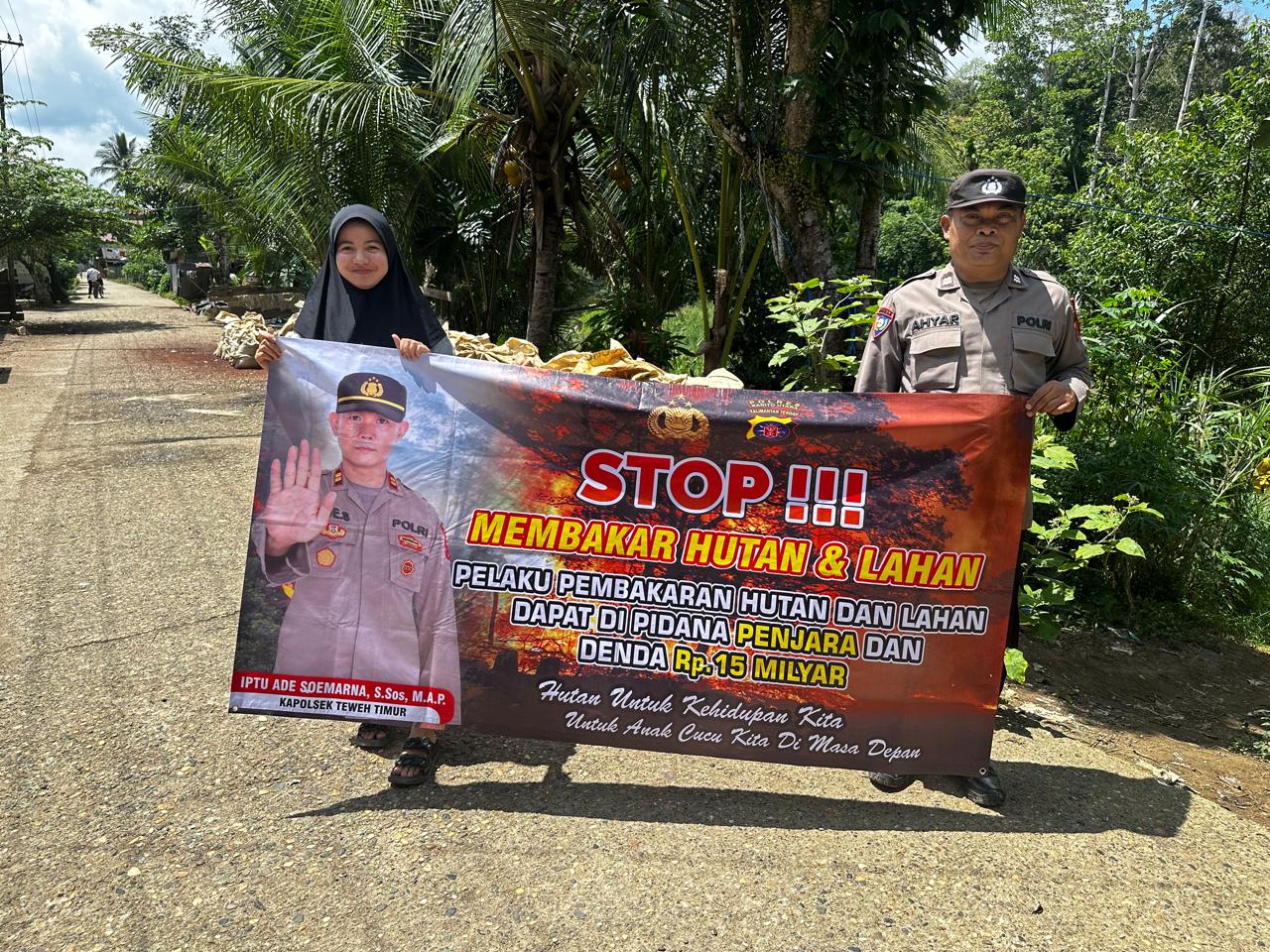 Cegah Karhutla, Polsek Teweh Timur Intensifkan Sosialisasi kepada Warga