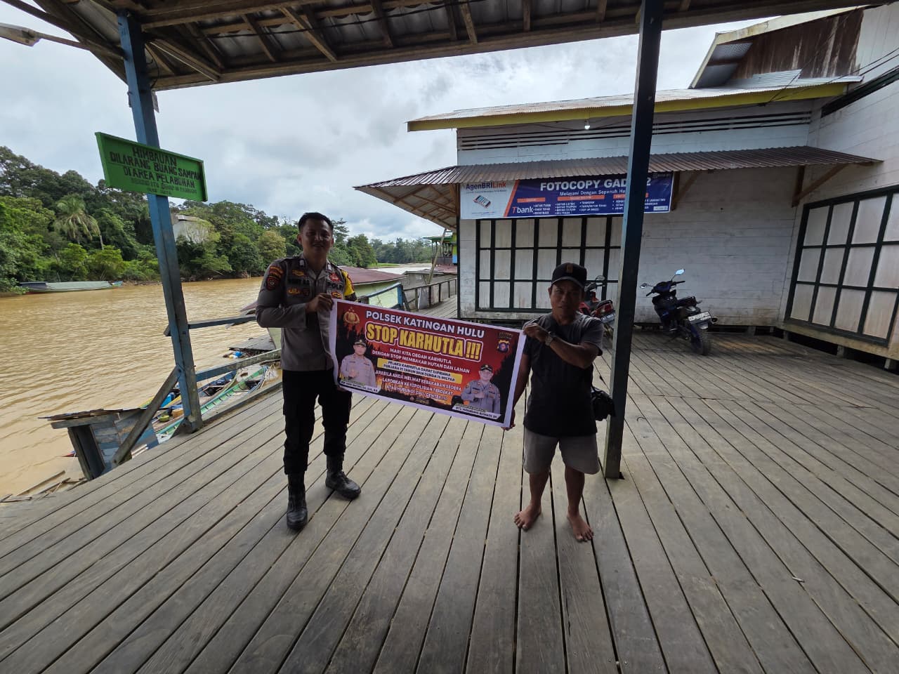 Polsek Katingan Hulu sosialisasi Stop Karhutla.