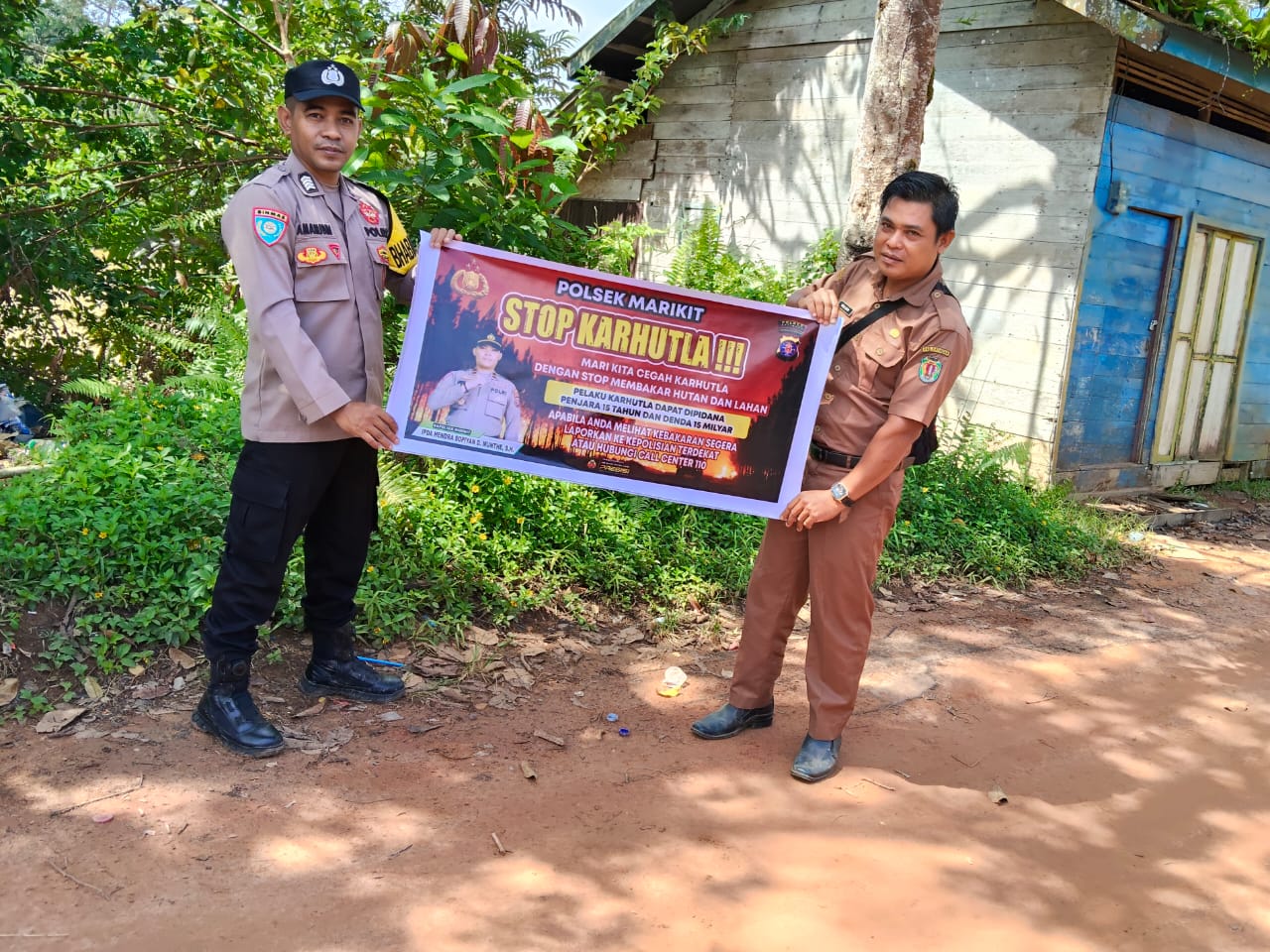 Rutin Sosialisasi Karhutla Polsek Marikit diwilayah Kec. Marikit, Kab. Katingan.