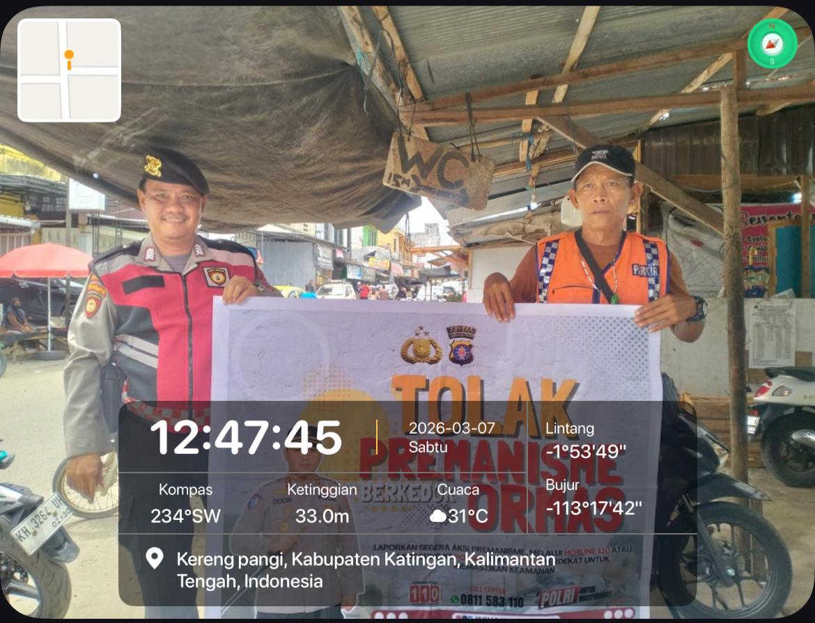 Personel Samapta Laksanakan Sosialisasi Tolak Premanisme di Lingkungan Masyarakat.