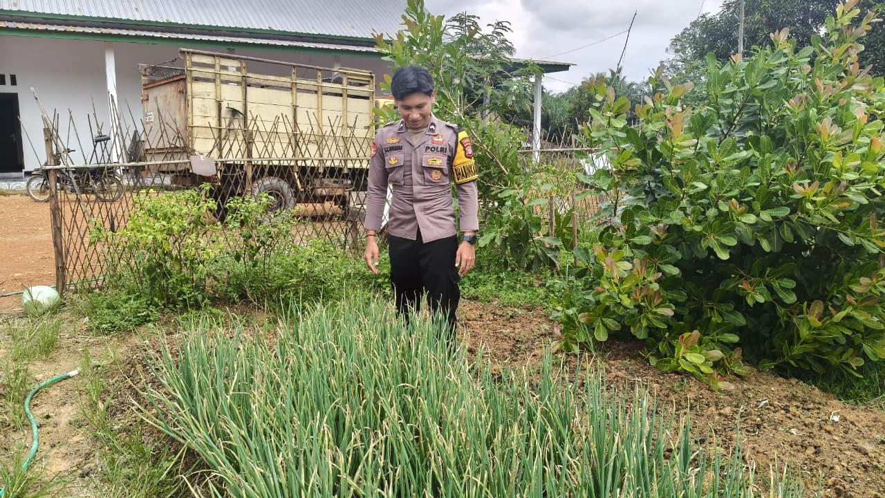Bhabinkamtibmas Dorong Warga Optimalkan Pekarangan untuk Ketahanan Pangan