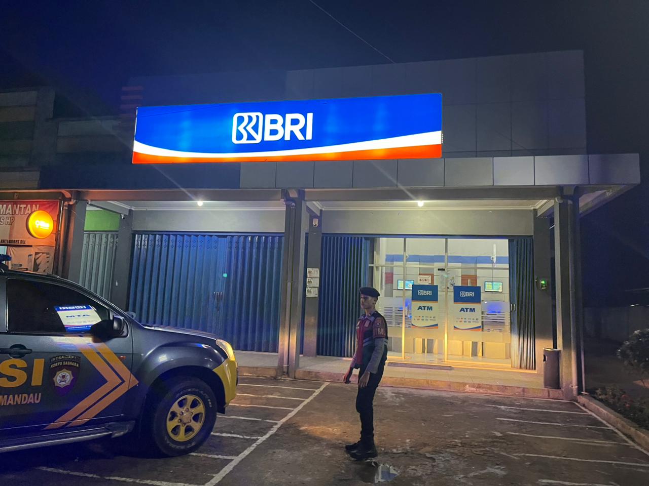 Piket Samapta melaksanakan Patroli di Objek-objek Vital Bank ATM