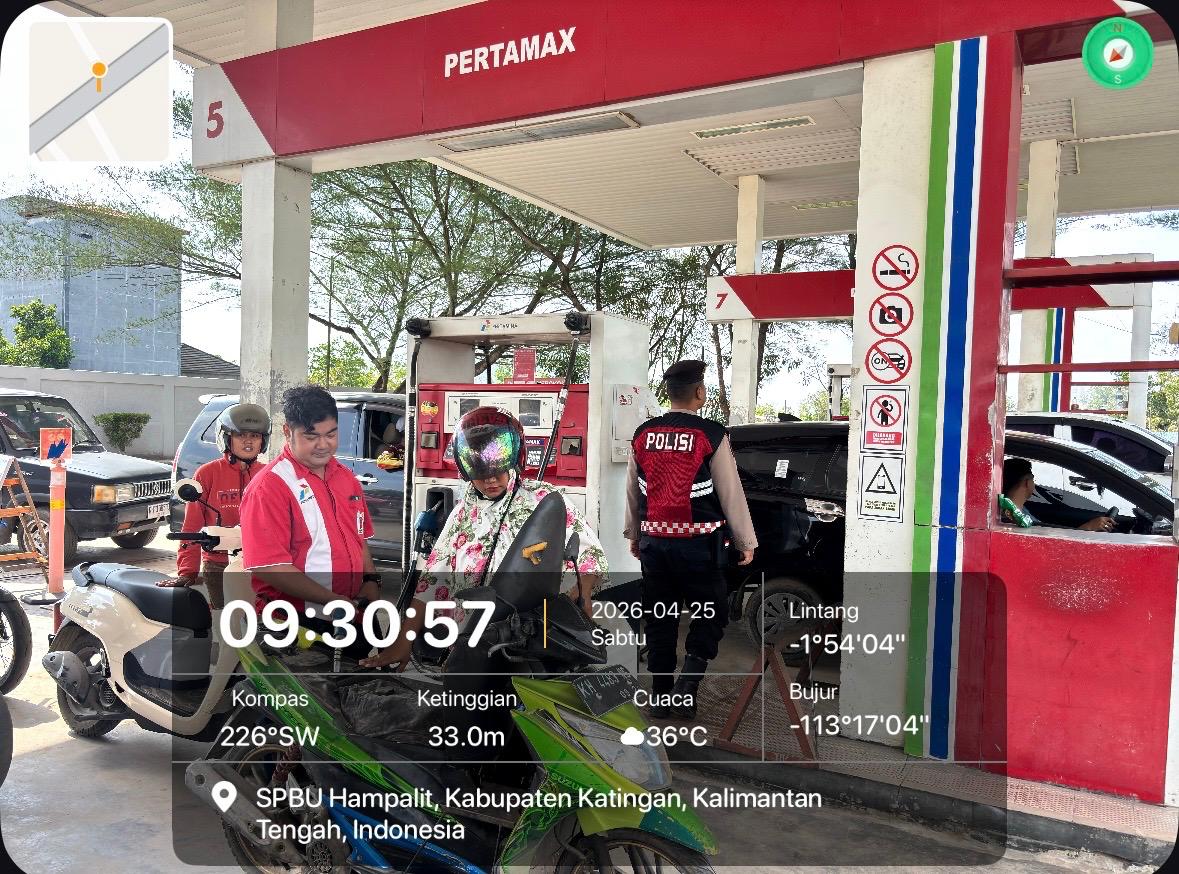 Patroli Pagi, Personel Samapta Polres Katingan Sasar Titik Rawan Tindak Pidana.