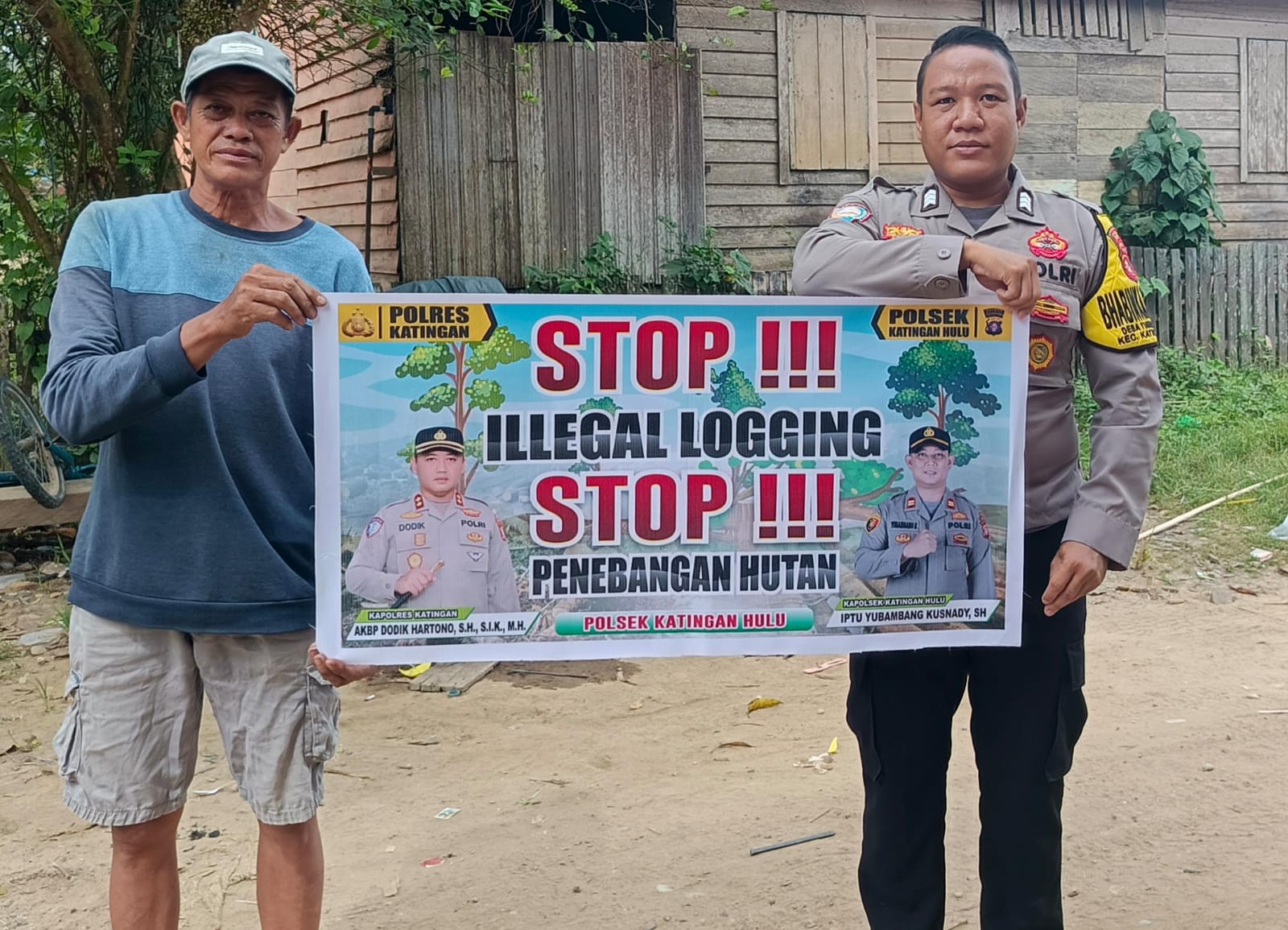 Upaya Pencegahan Penebangan Hutan secara Liar (Ilegal Logging), Bhabinkamtibmas sosialisasi kepada masyarakat.