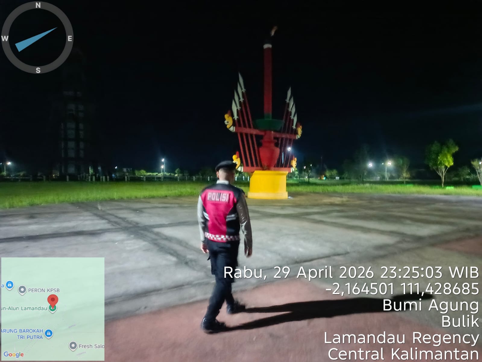 Wujudkan Kamtibmas Aman dan Kondusif, Sat Samapta Polres Lamandau Laksanakan Patroli Malam