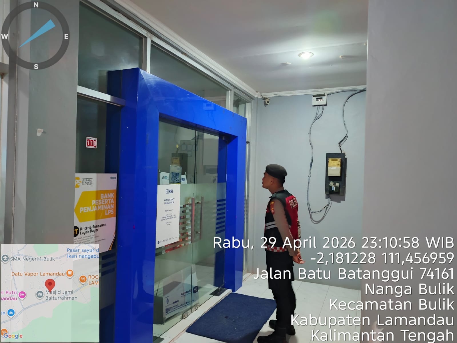Sat Samapta Polres Lamandau Patroli di Objek Vital, Wilkum Polres Lamandau