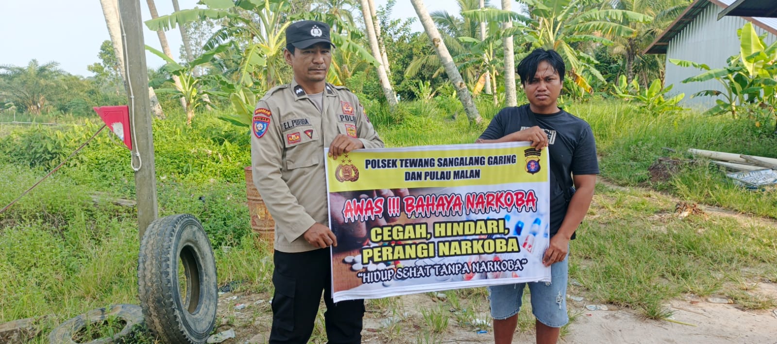 Bhabinkamtibmas Desa Tumbang Labehu Sosialisasi Bahaya penyalahgunaan Narkoba.
