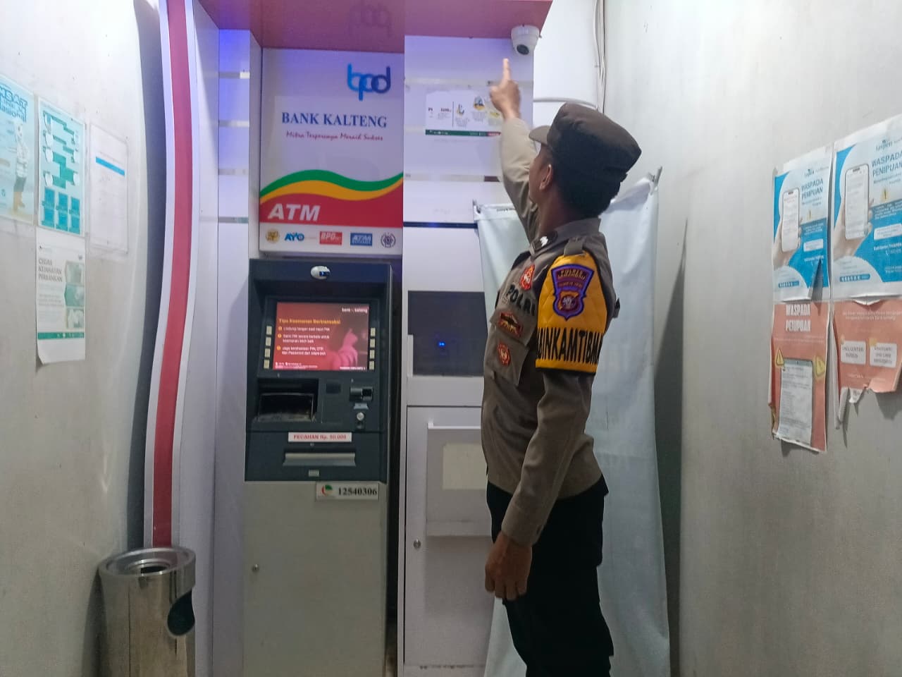 Piket Polsek Patroli ke Perbankan Atm