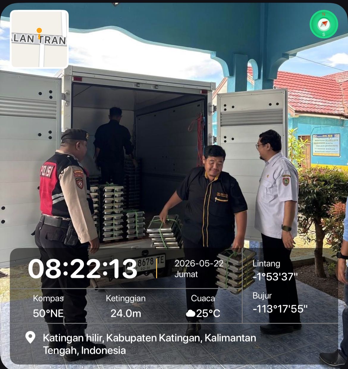 Personel Samapta Laksanakan Pengawasan MBG di Sekolah-Sekolah Kabupaten Katingan.