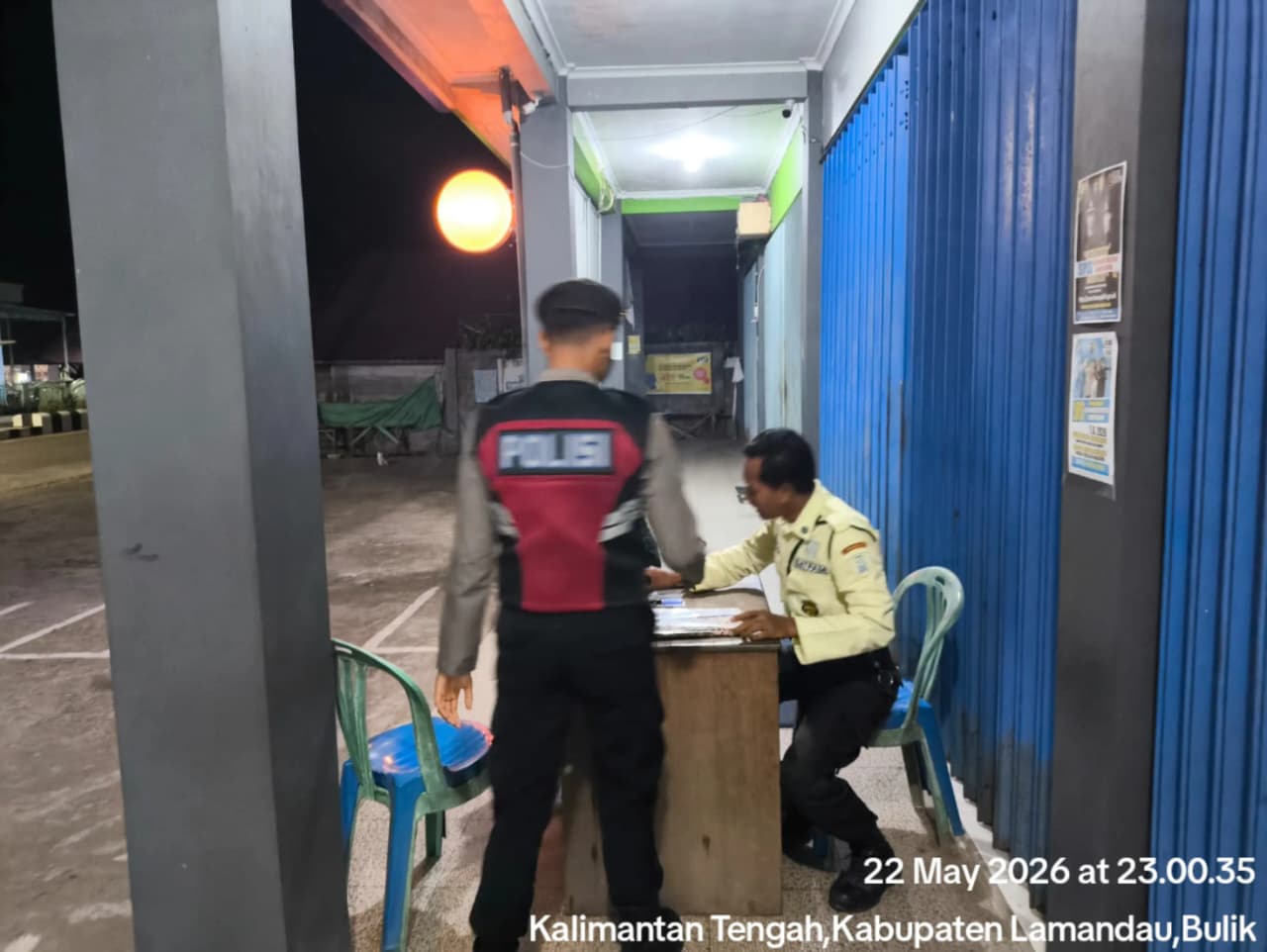 SATSAMAPTA POLRES LAMANDAU LAKSANAKAN PATROLI MALAM KE PERBANKAN DAN ATM PADA JAM RAWAN