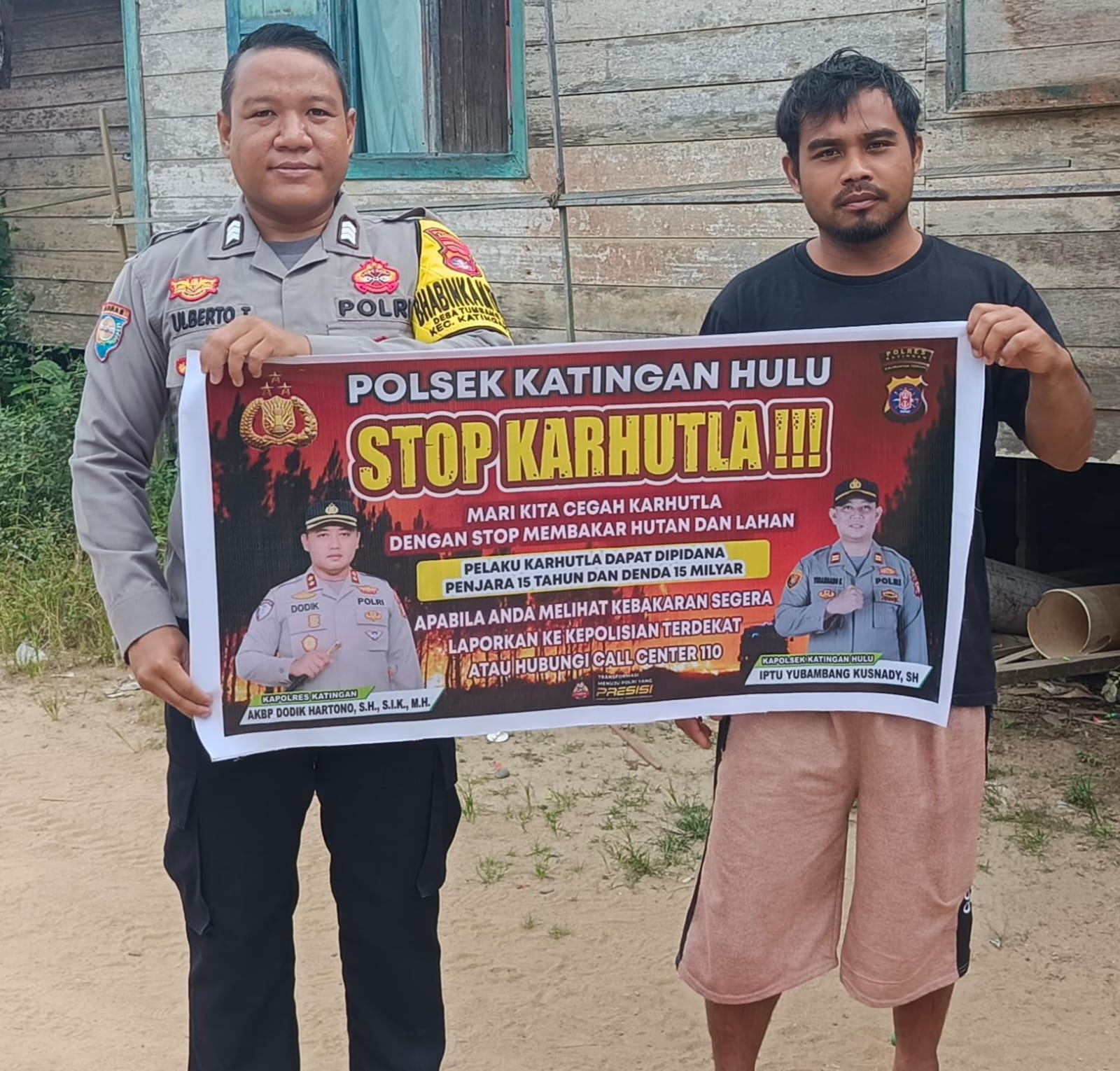 Polsek Katingan Hulu sosialisasi Stop Karhutla.