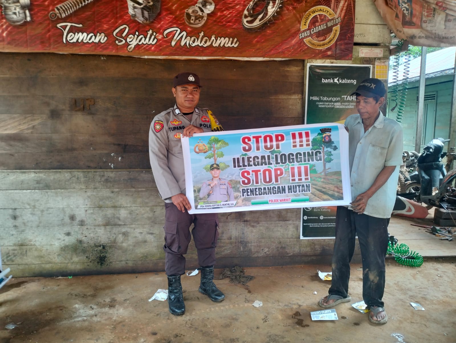 ‎Polsek Marikit Sosialisasi Cegah Ilegal Logging…!!!