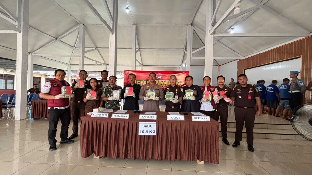 10,5 Kilogram Sabu Dimusnahkan, Polres Lamandau Tegaskan Komitmen Perangi Narkoba
