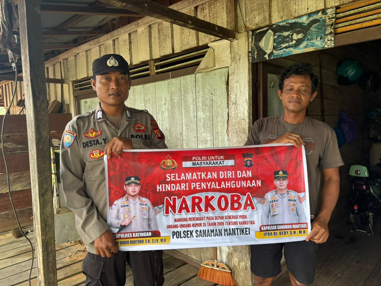 Bhabinkamtibmas Desa Kamanto Sosialisasi Bahaya penyalahgunaan Narkoba.