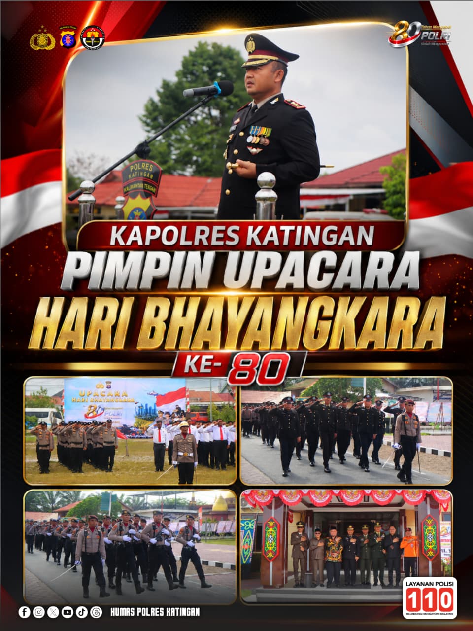 Polres Katingan Gelar Syukuran Hari Bhayangkara ke-80
