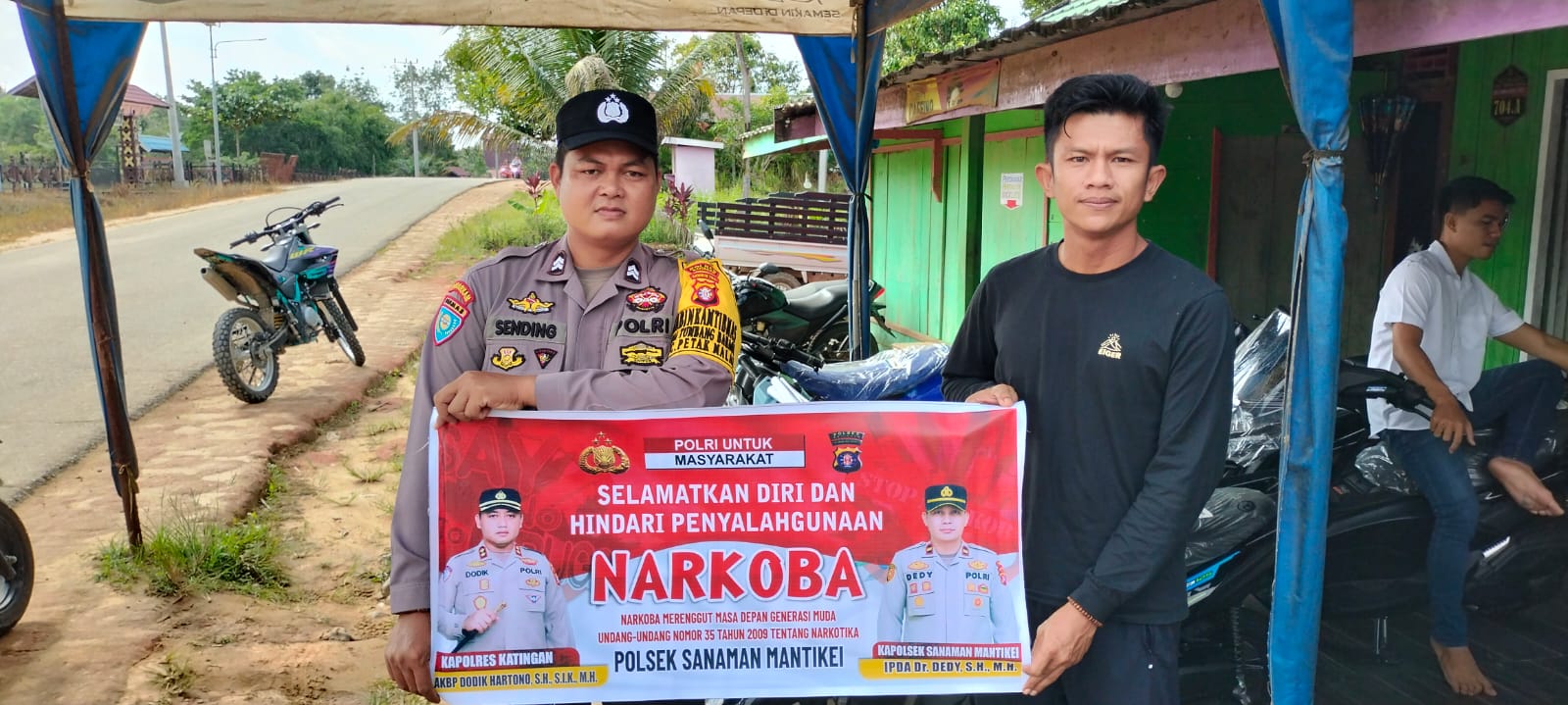 Bhabinkamtibmas Desa Tumbang Baraoi Sosialisasi Bahaya penyalahgunaan Narkoba.