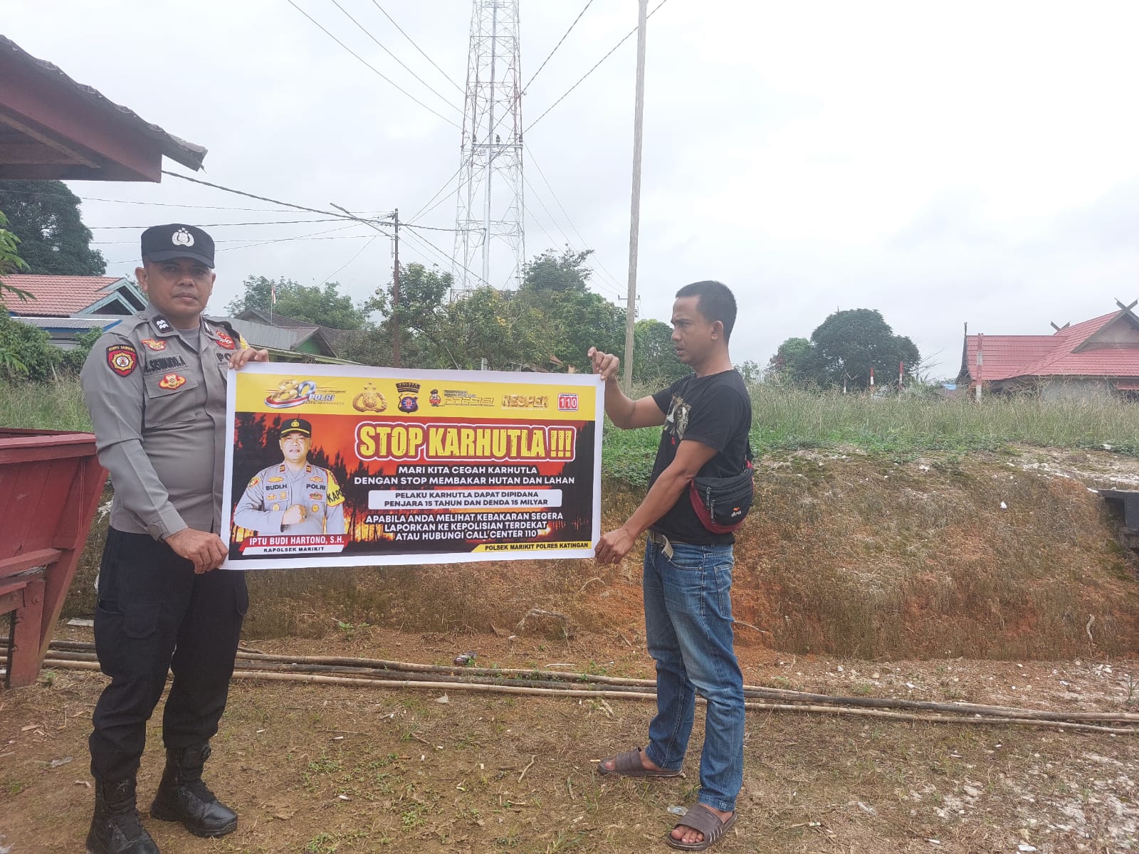 Bhabinkamtibmas Polsek Marikit Bangun Komitmen Nyata: Bersama Warga, Karhutla Bisa Dicegah