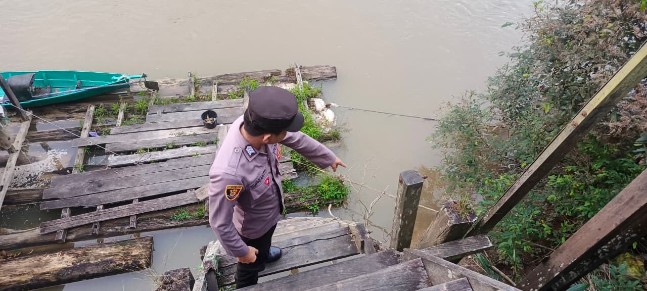 Debit Air DAS Lamandau Stabil, Polsek Lamandau Rutin Lakukan Monitoring Sebagai Langkah Antisipasi