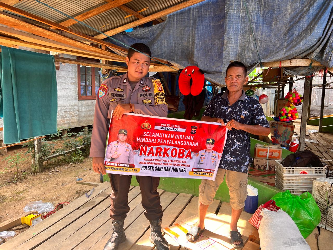Bhabinkamtibmas Desa Tumbang Baraoi Sosialisasi Bahaya penyalahgunaan Narkoba.