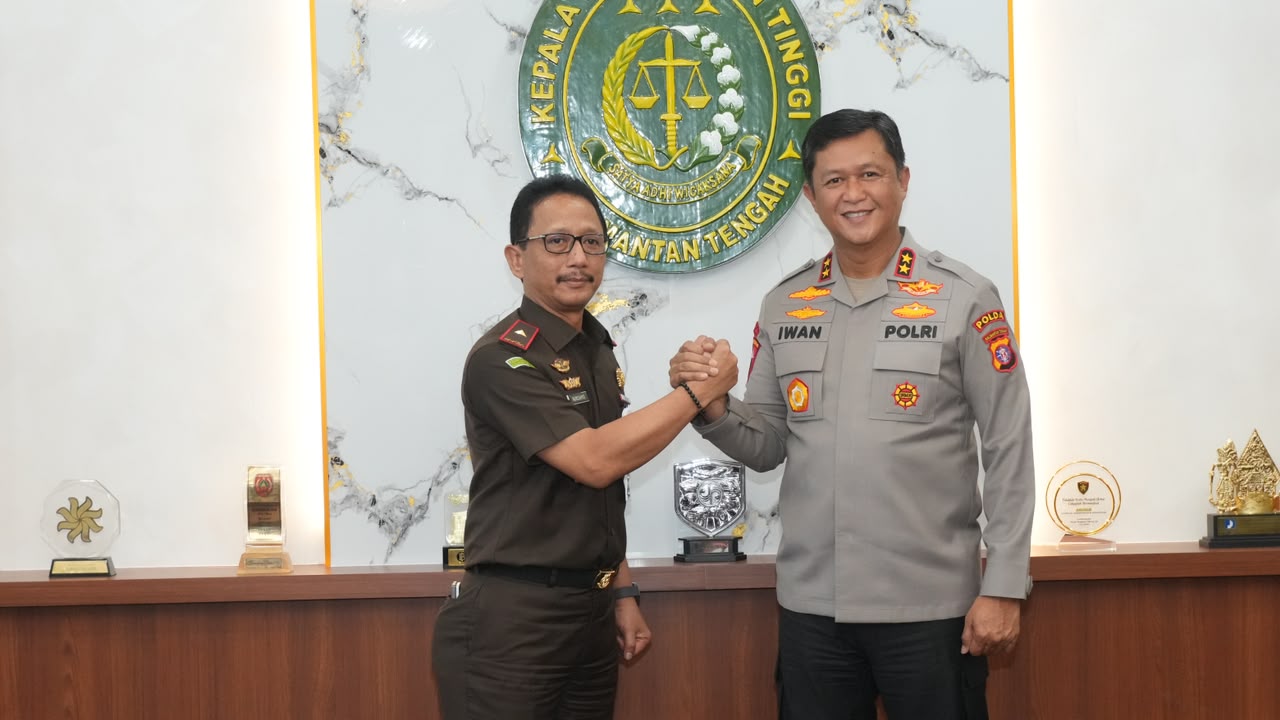 Kapolda Kalteng Silaturahmi ke Kejati, Perkuat Sinergi Jaga Kamtibmas Bumi Tambun Bungai