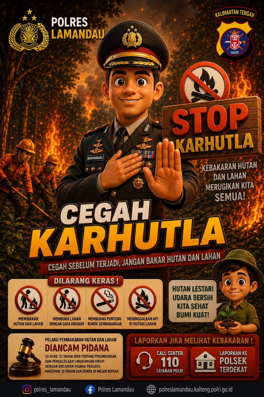 Polres Lamandau Terus Gencarkan Imbauan Cegah Karhutla Melalui Bhabinkamtibmas dan Patroli Rutin