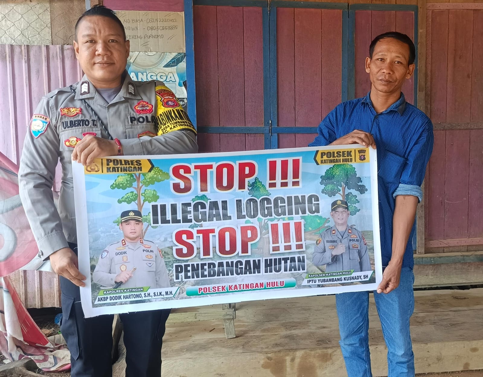 Upaya Pencegahan Penebangan Hutan secara Liar (Ilegal Logging), Bhabinkamtibmas sosialisasi kepada masyarakat.
