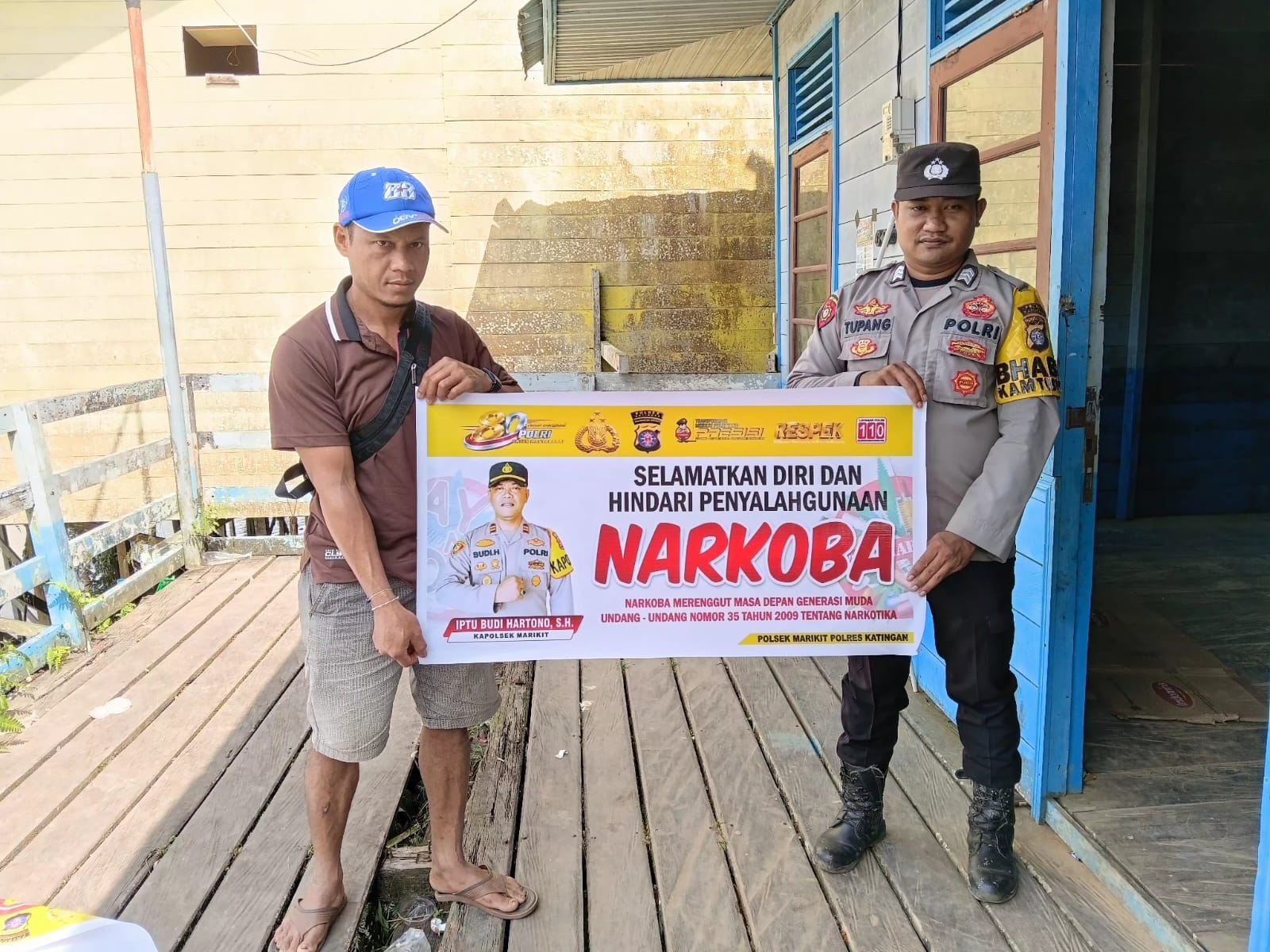 ‎Mendukung Ketahanan Pangan, Personil Polsek Katingan Hulu Cek Lokasi Pemanfaatan Pekarangan Warga.‎