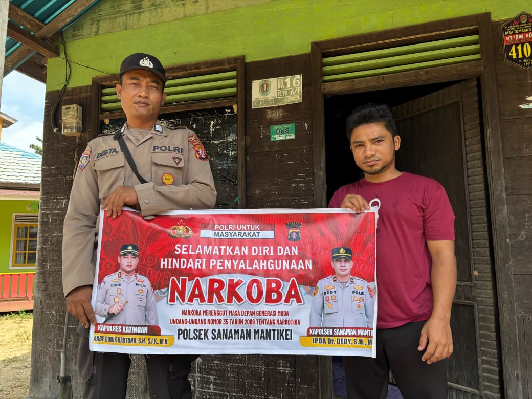 Bhabinkamtibmas Desa Kamanto Sosialisasi Bahaya penyalahgunaan Narkoba.