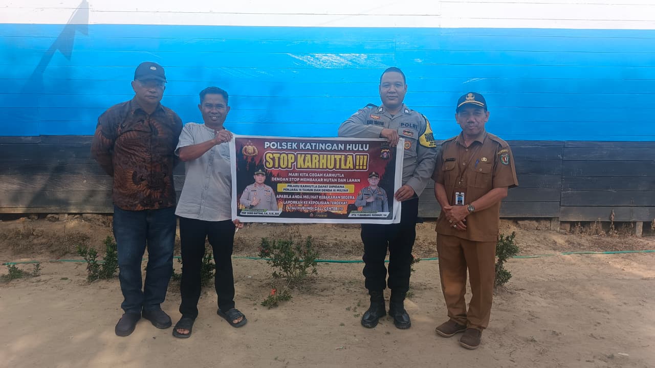 ‎Polsek Katingan Hulu sosialisasi Stop Karhutla.