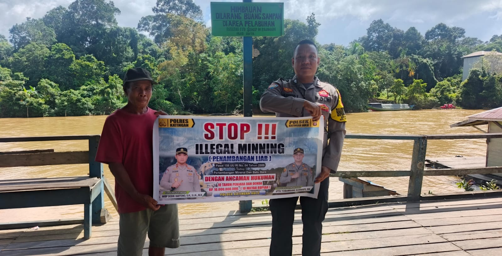 ‎Upaya pencegahan Penambangan Emas Tanpa Ijin (PETI) di Kecamatan Katingan Hulu dan Bukit Raya, Bhabinkamtibmas sosialisasi kepada masyarakat.