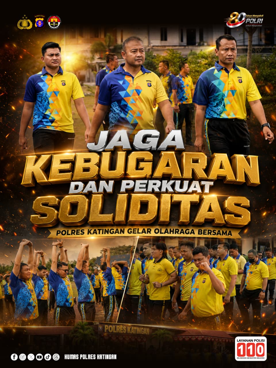 Jaga Kebugaran dan Perkuat Soliditas, Polres Katingan Gelar Olahraga Bersama
