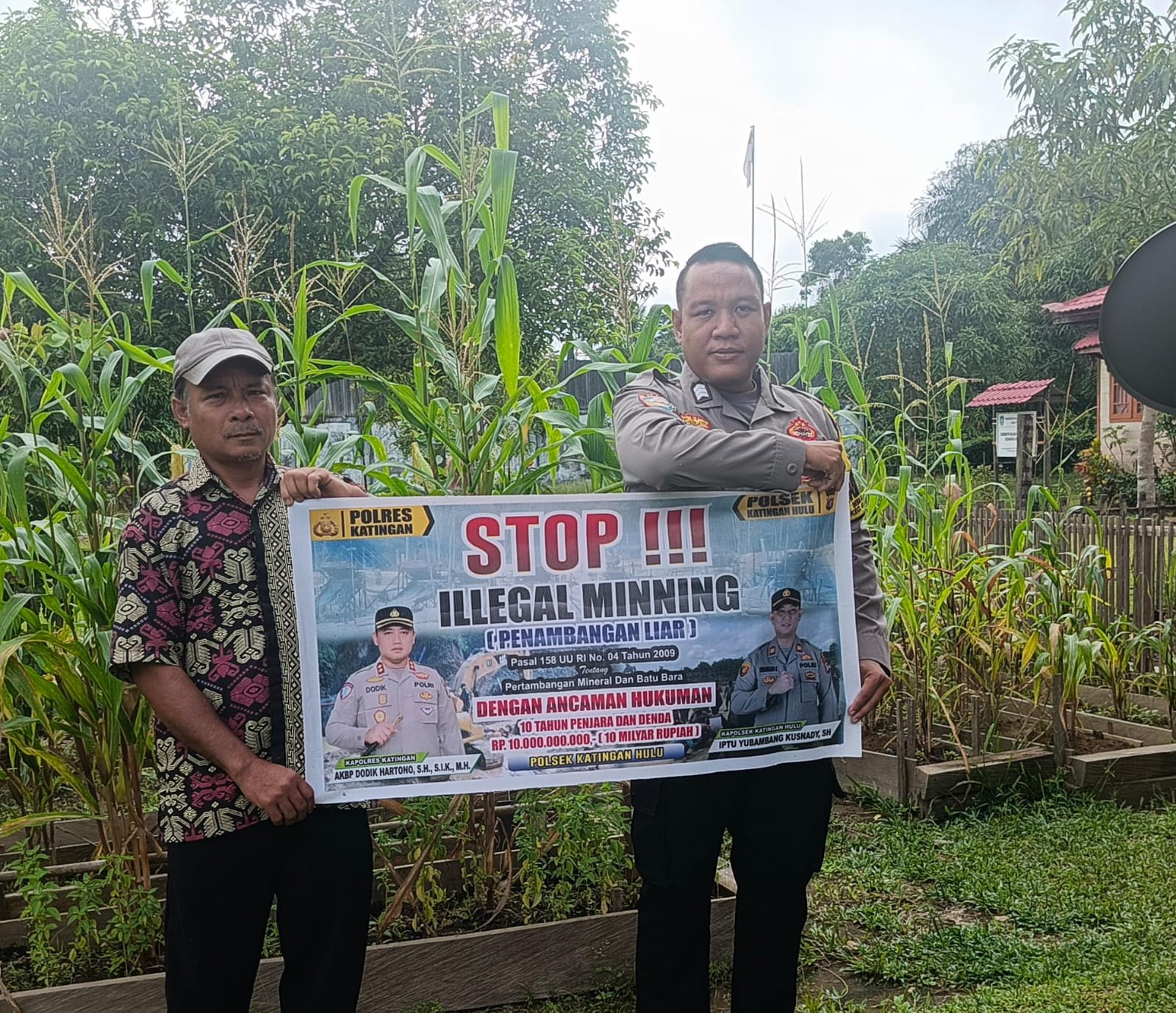 ‎Upaya pencegahan Penambangan Emas Tanpa Ijin (PETI) di Kecamatan Katingan Hulu dan Bukit Raya, Bhabinkamtibmas sosialisasi kepada masyarakat.