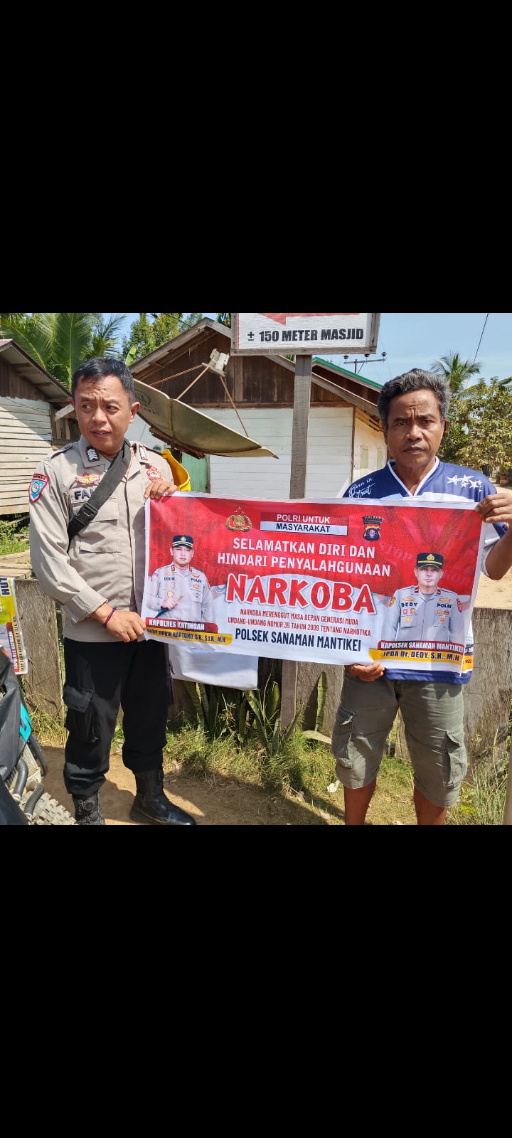 Bhabinkamtibmas Desa Rantau Bangkiang Sosialisasi Bahaya penyalahgunaan Narkoba.