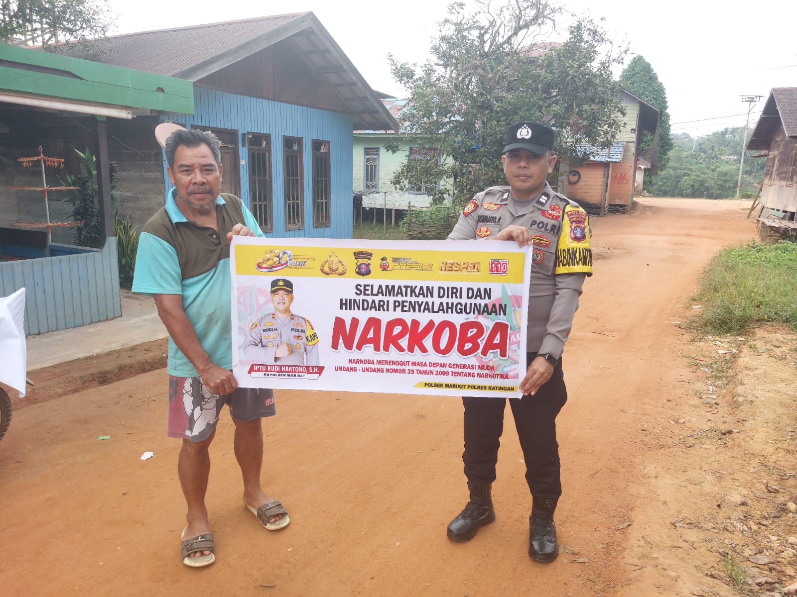 TOLAK NARKOBA, POLSEK MARIKIT SOSIALISASI BAHAYA NAPZA KE MASYARAKAT KEC. MARIKIT, KAB. KATINGAN