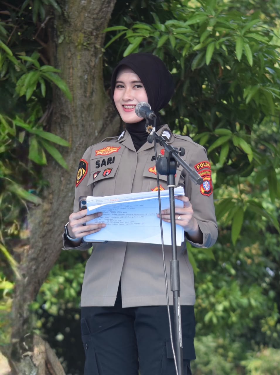 Personel Polda Kalteng Briptu Sari Julianti Jadi Pembawa Acara HUT ke-81 RI, Wakili Polwan Indonesia