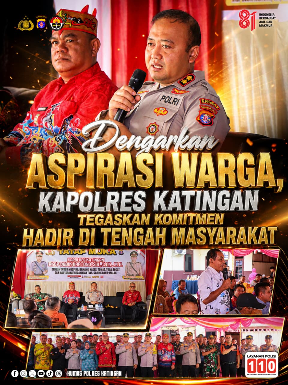Dengarkan Aspirasi Warga, Kapolres Katingan Tegaskan Komitmen Hadir di Tengah Masyarakat