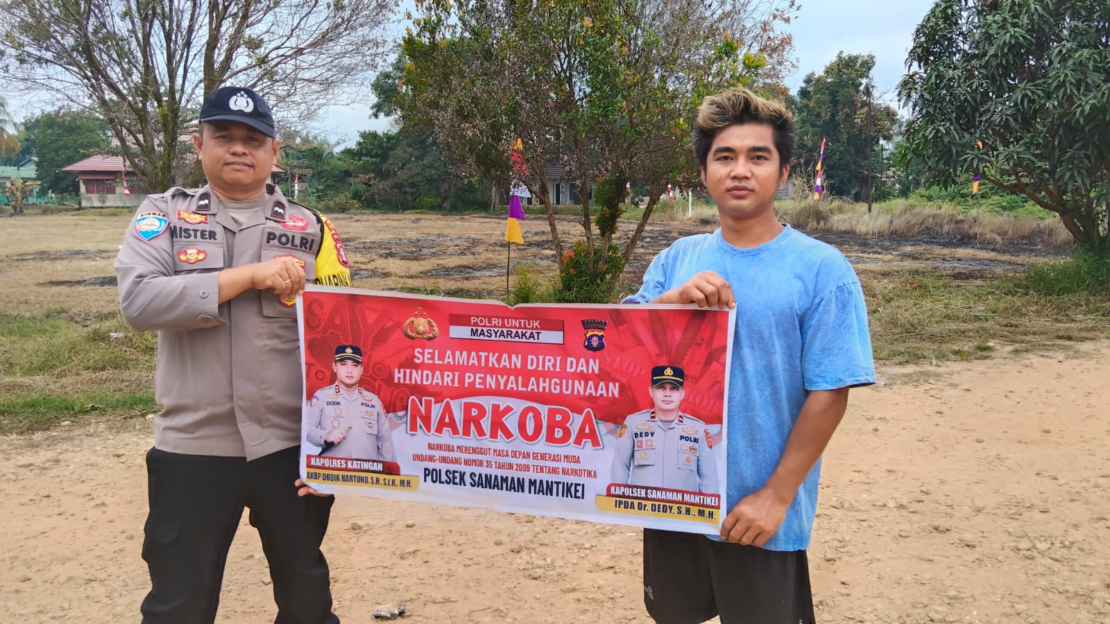 Bhabinkamtibmas Desa tumbang atei Sosialisasi Bahaya penyalahgunaan Narkoba.