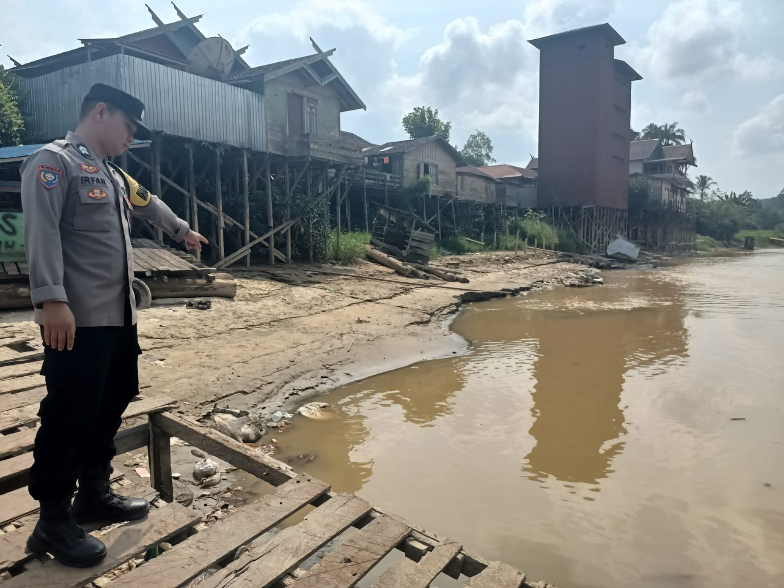 Polsek Marikit Catat Debit DAS Katingan Terpantau Normal, Kondisi Tetap Aman