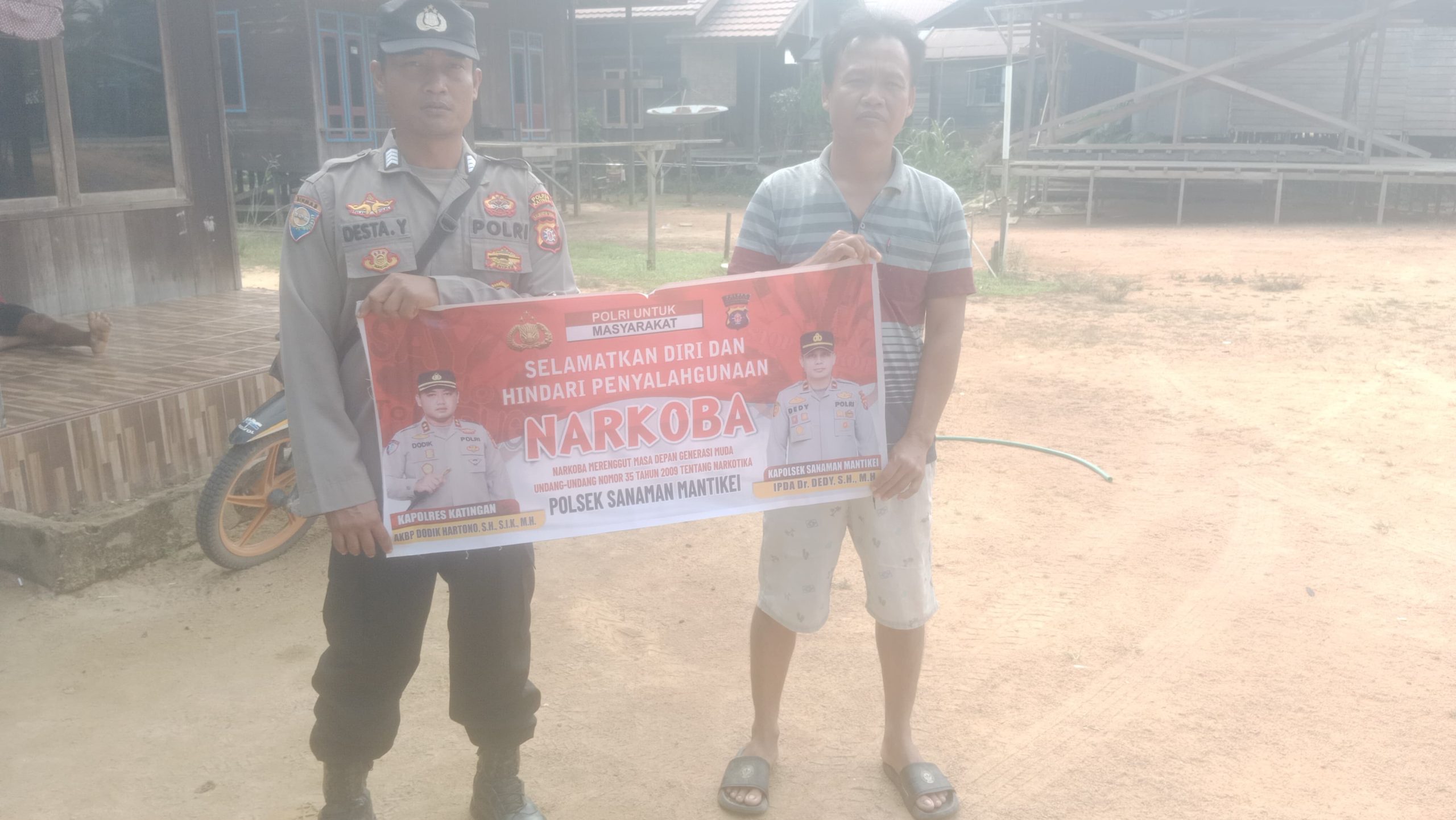 Bhabinkamtibmas Desa Kamanto Sosialisasi Bahaya penyalahgunaan Narkoba.