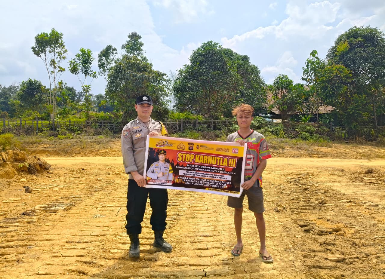 Upaya Pencegahan Kebakaran Hutan dan Lahan di Kecamatan Katingan Hulu dan Bukit Raya, Bhabinkamtibmas sosialisasi kepada masyarakat.