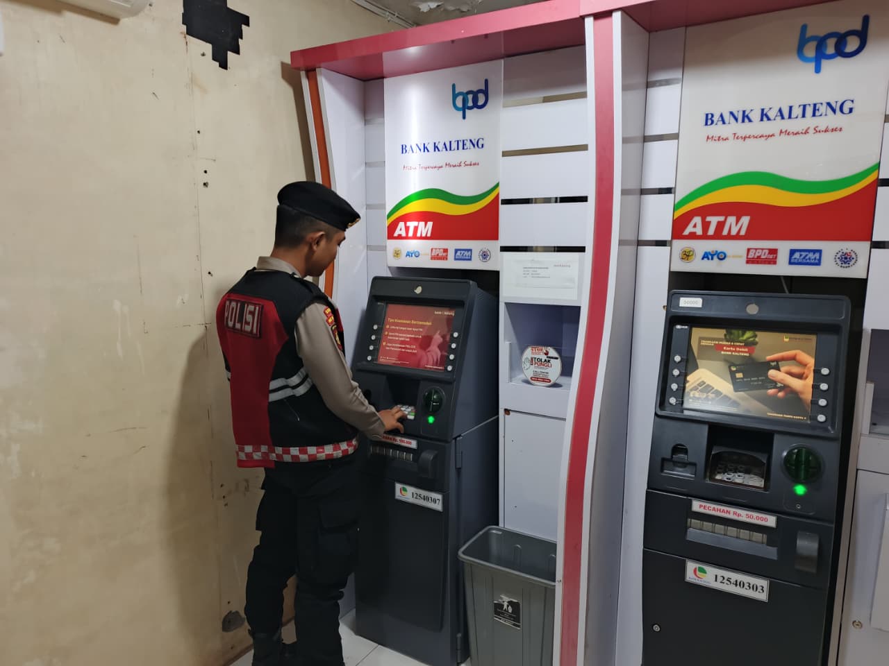 Sat Samapta Polres Lamandau Patroli ATM pada Jam Rawan, Persempit Ruang Gerak Pelaku Kejahatan
