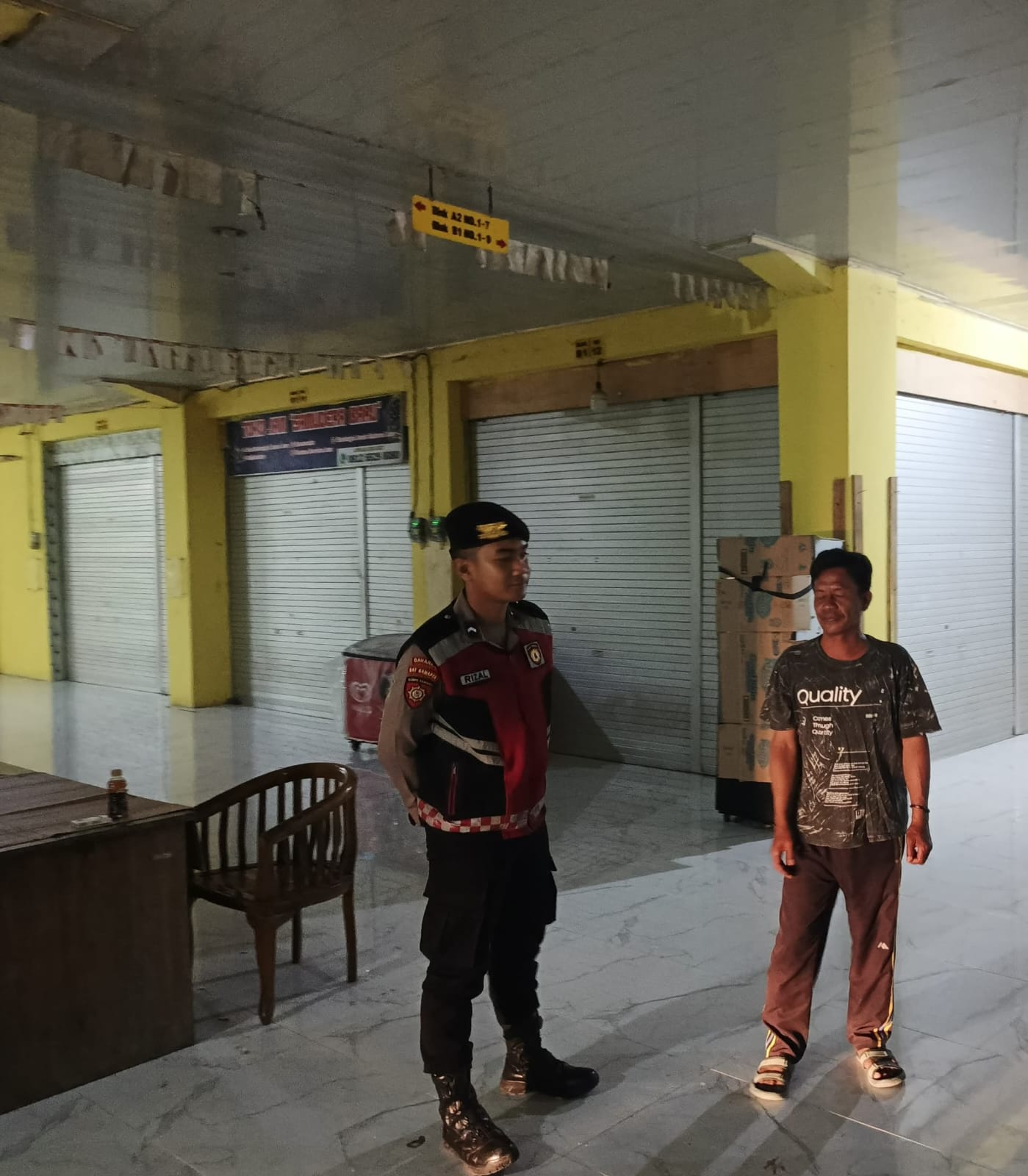 Sat Samapta Polres Lamandau Dialogis dengan Penjaga Pasar Induk, Perkuat Pengamanan