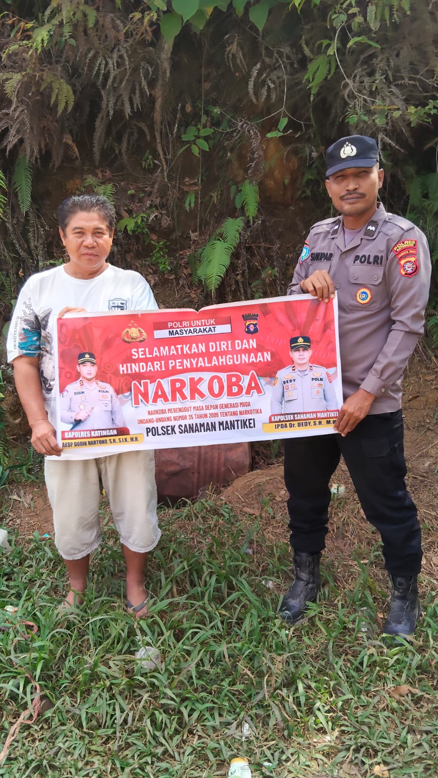 Bhabinkamtibmas Desa Tumbang Jala Sosialisasi Bahaya penyalahgunaan Narkoba.