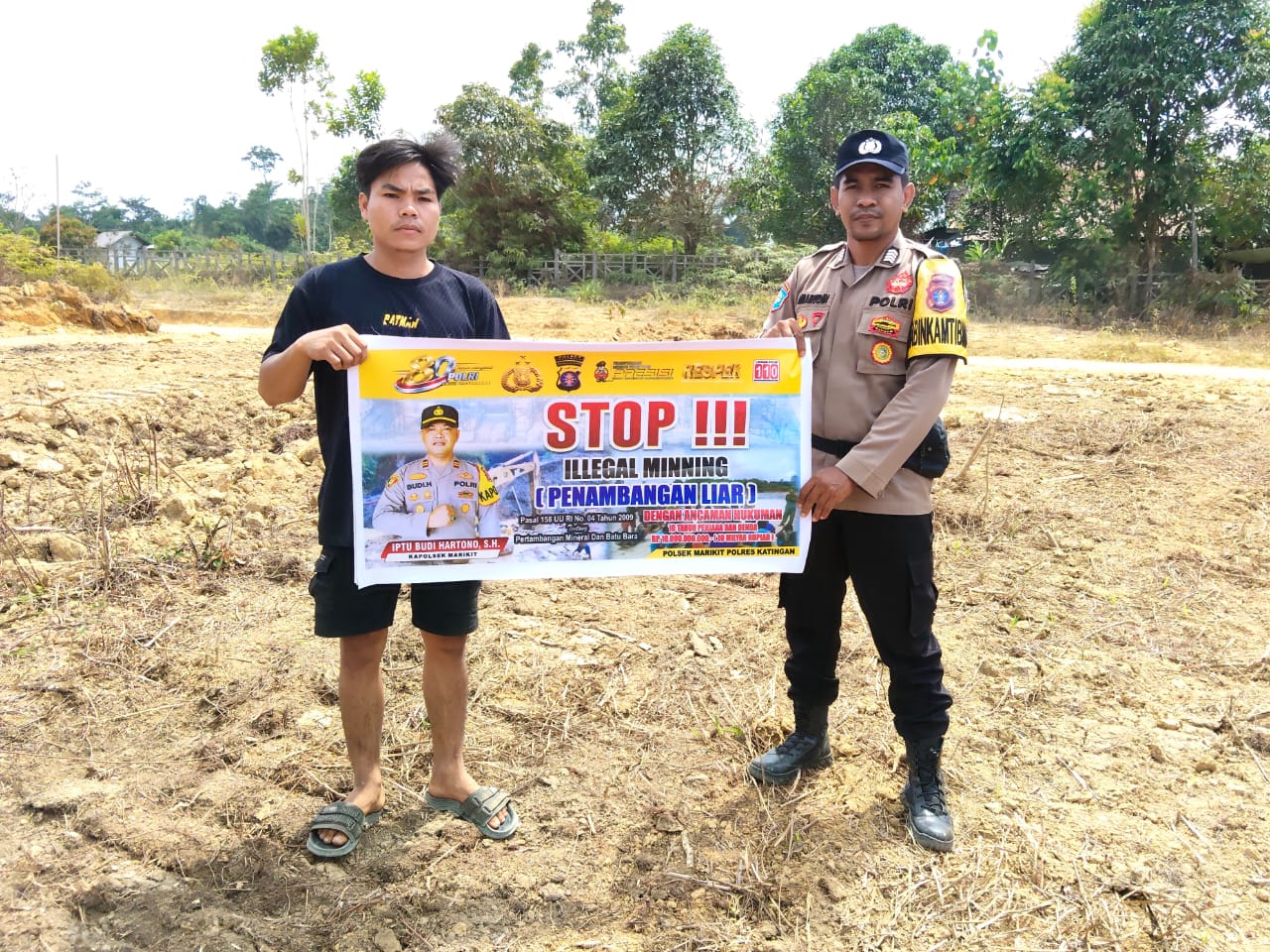 Bhabinkamtibmas Polsek Marikit Turun Langsung Lindungi Warga dari Ancaman Tambang Ilegal