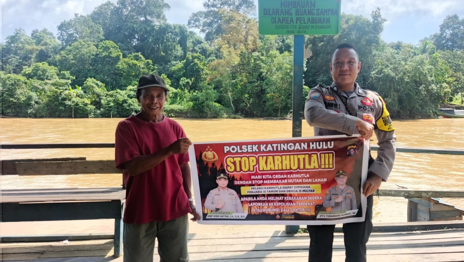 ‎Polsek Katingan Hulu sosialisasi Stop Karhutla.