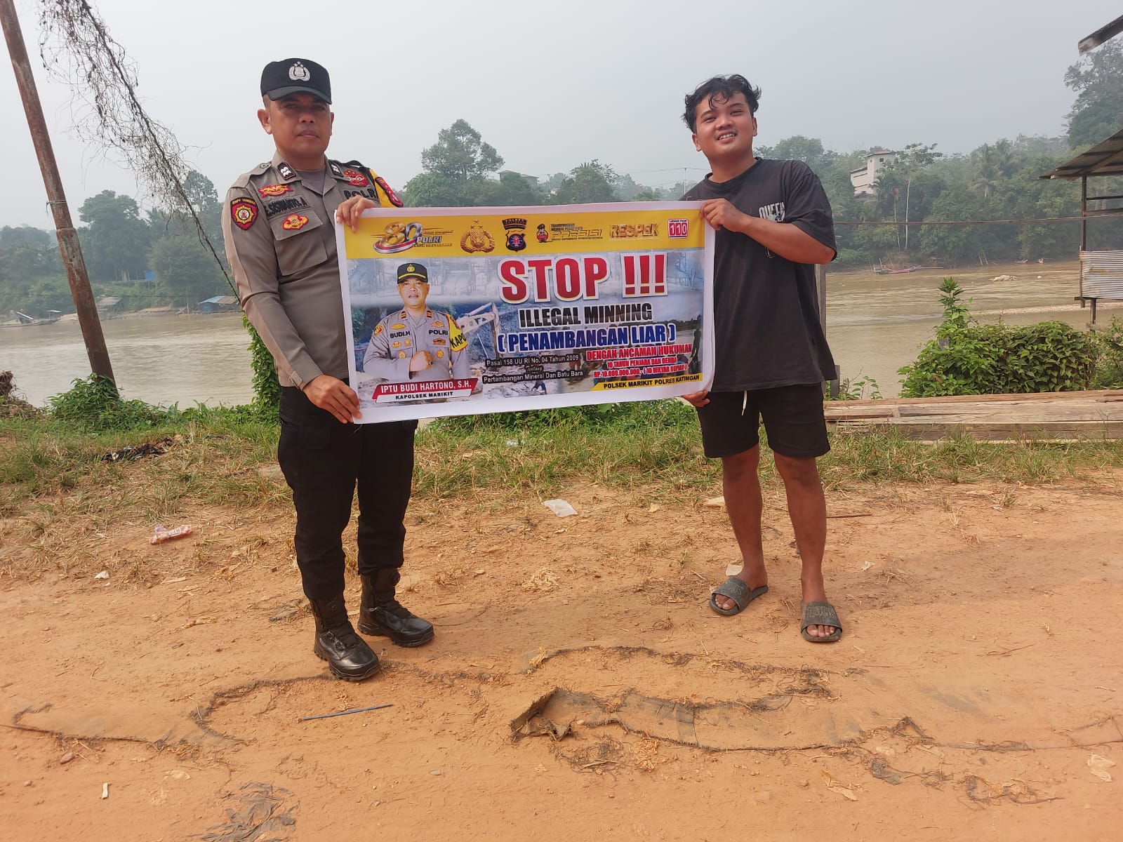 TOLAK PETI! POLSEK MARIKIT EDUKASI WARGA DESA RANGAN SURAI TENTANG BAHAYA TAMBANG ILEGAL