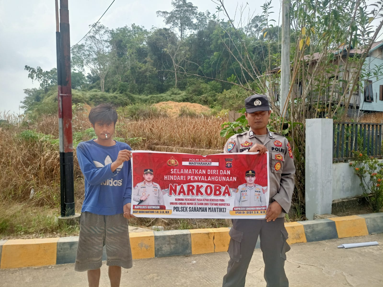 Bhabinkamtibmas Desa Kamanto Sosialisasi Bahaya penyalahgunaan Narkoba.
