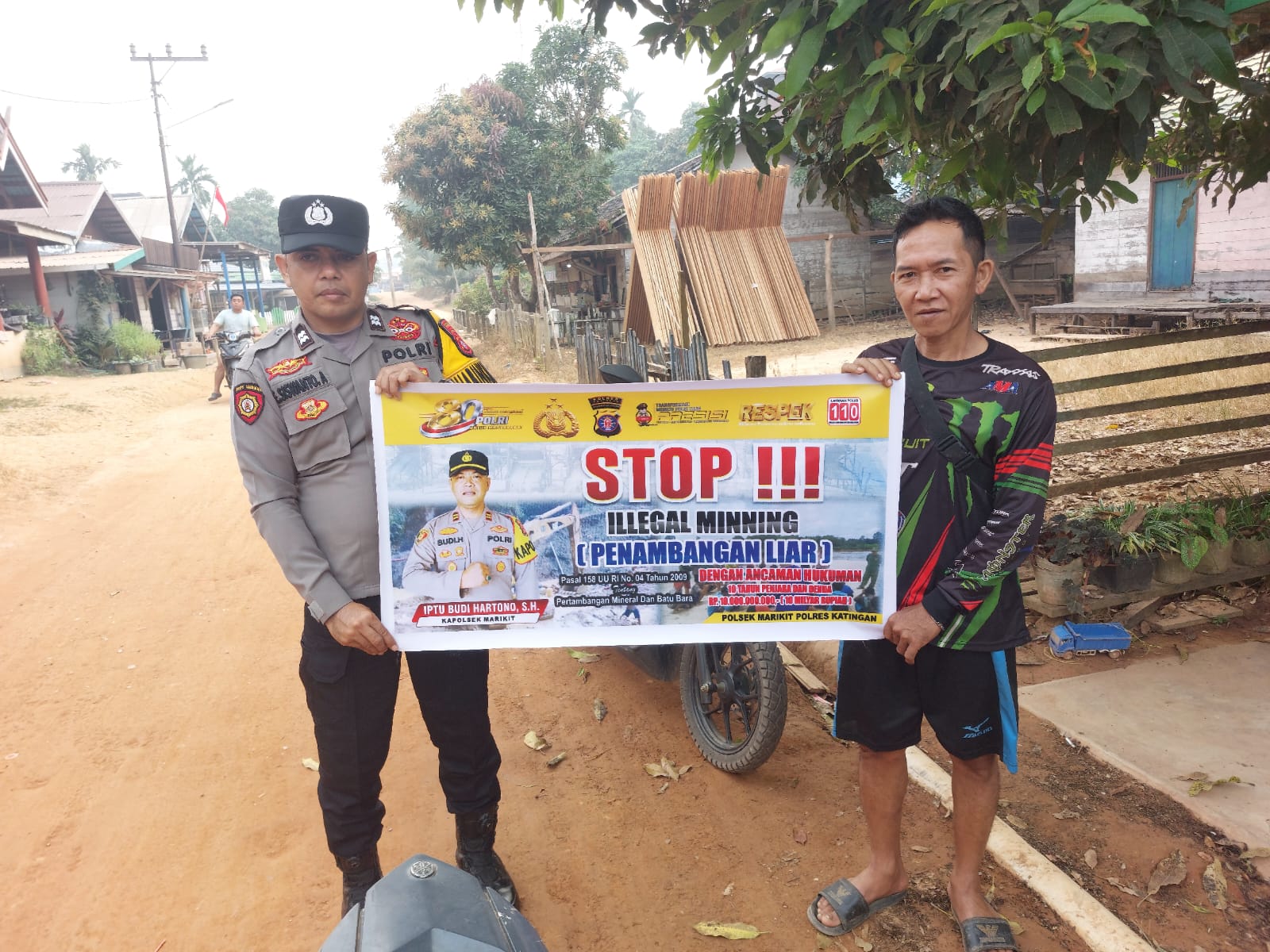 TOLAK PETI! POLSEK MARIKIT EDUKASI WARGA DESA RANGAN SURAI TENTANG BAHAYA TAMBANG ILEGAL