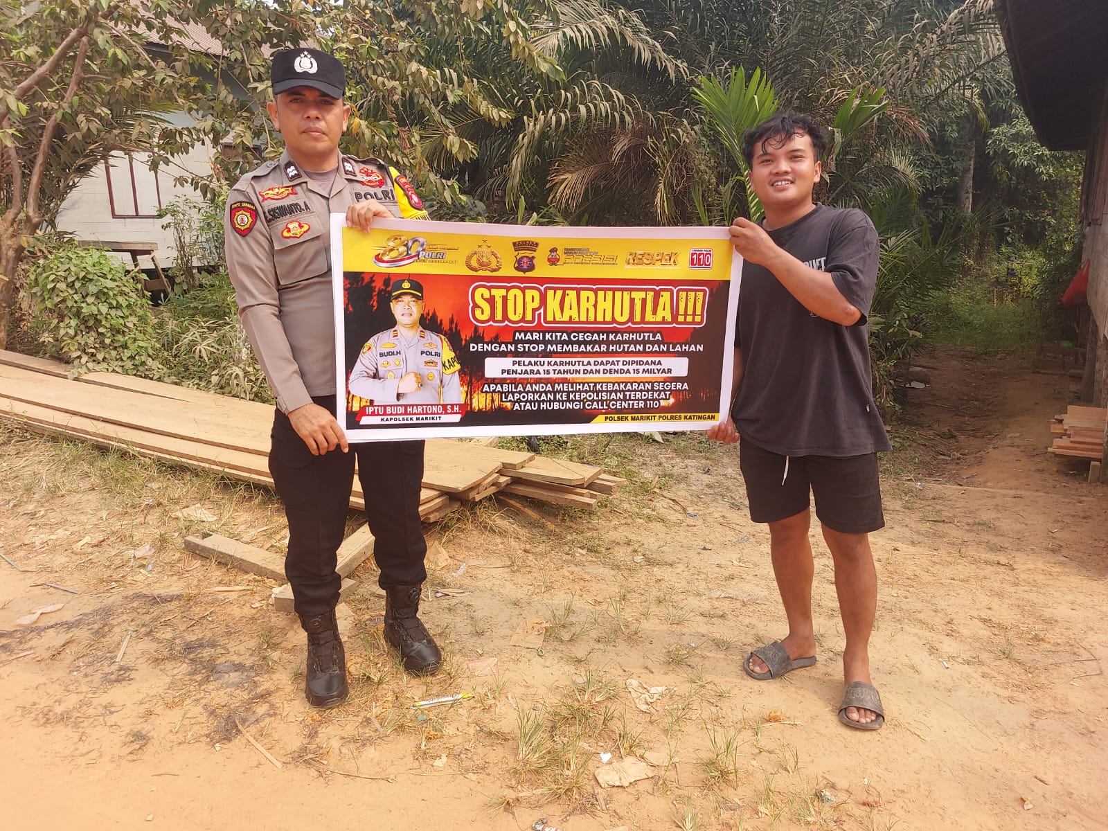 CEGAH KARHUTLA! POLSEK MARIKIT EDUKASI WARGA DESA RANGAN SURAI TOLAK BAKAR LAHAN